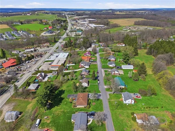 an aerial view of multiple house