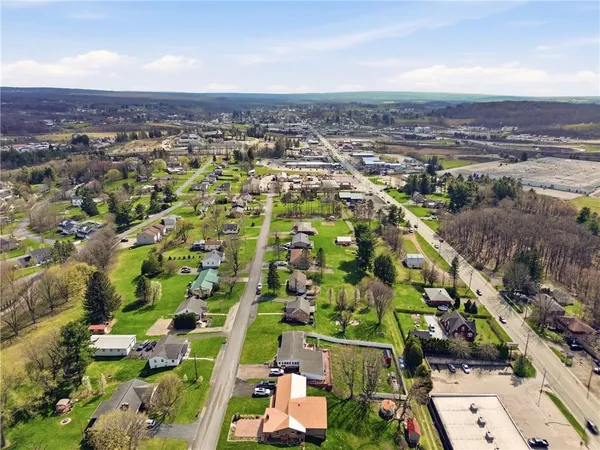 an aerial view of multiple house
