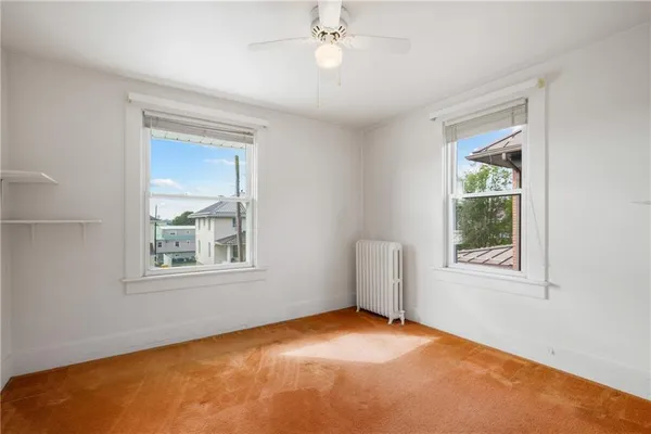 an empty room with a window