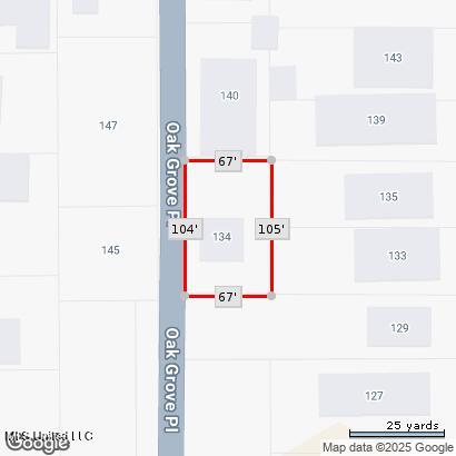 134 Oak Grove Place Biloxi, MS 39530 - Photo 9 of 10 Lot Dimensions Oak Grove Place