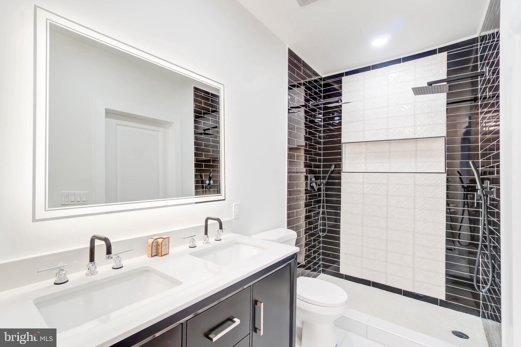 1206 La Grande Road Silver Spring, MD 20903 - Photo 19 of 45 a bathroom with a sink a toilet and shower