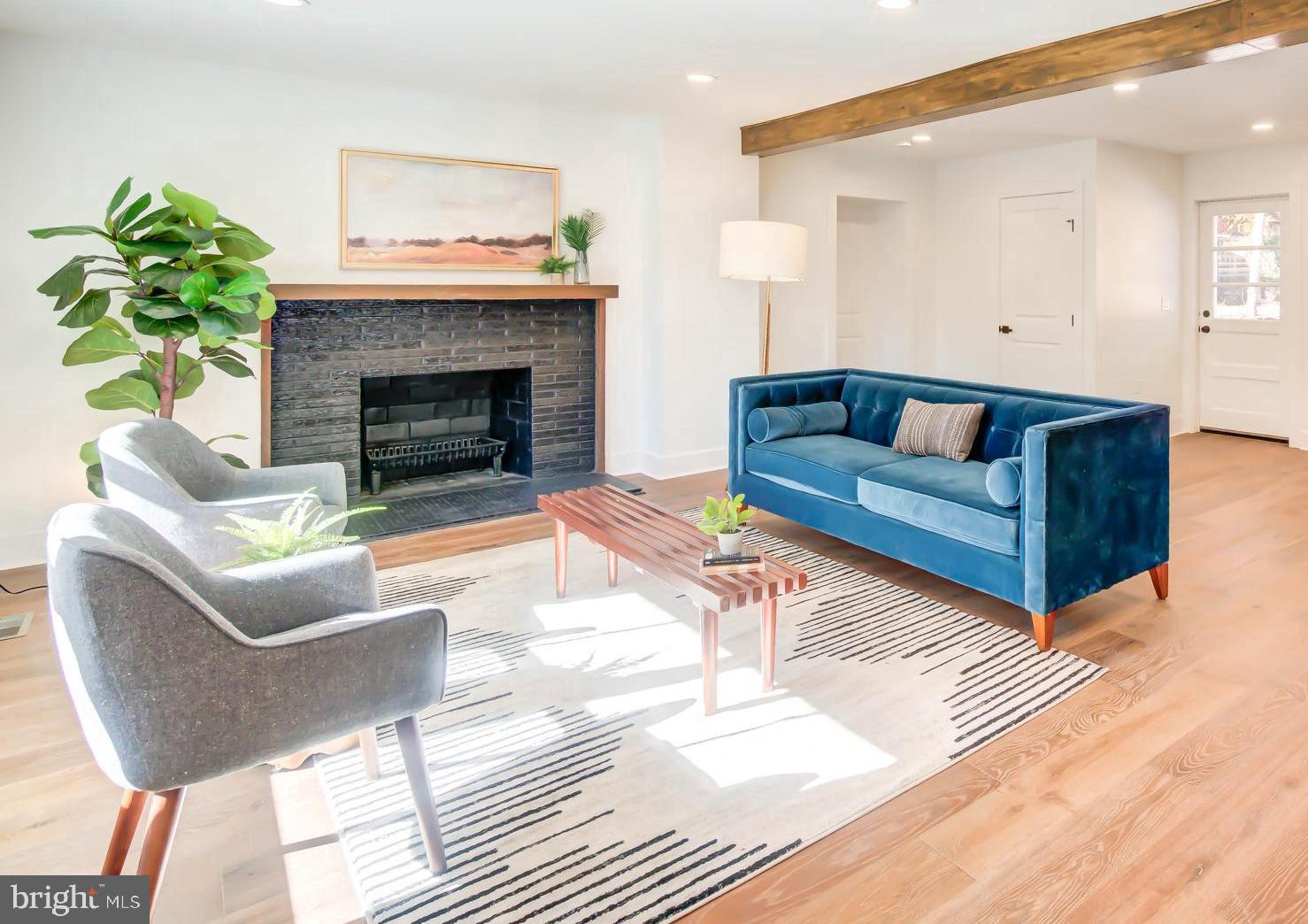1206 La Grande Road Silver Spring, MD 20903 - Photo 3 of 45 a living room with furniture and a fireplace