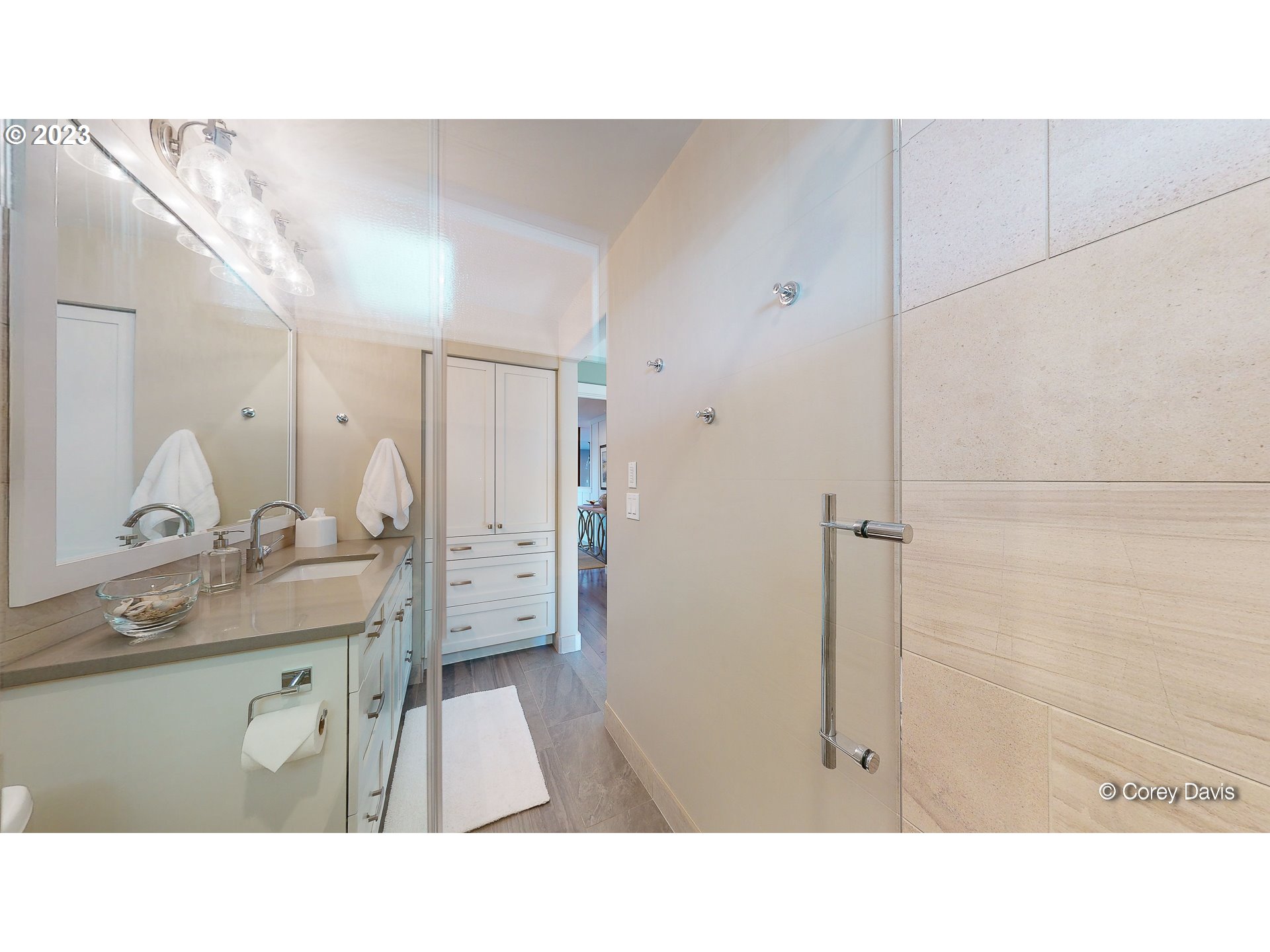37995 Beulah Reed Road Nehalem, OR 97131 - Photo 23 of 32 a bathroom with a sink a toilet and a shower