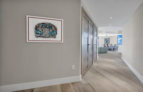 a view of a dining room with furniture and window