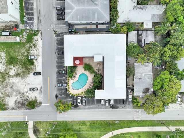 a aerial view of a house