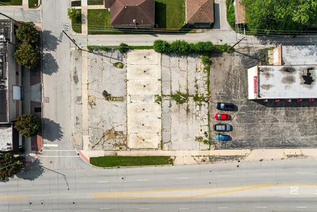 a aerial view of multiple house