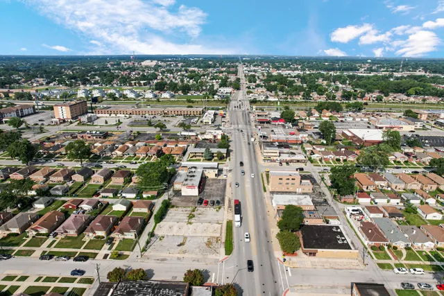 an aerial view of city