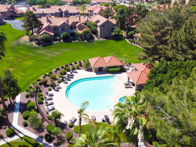 a view of a lake with houses