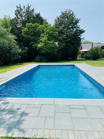 a view of swimming pool with lounge chair