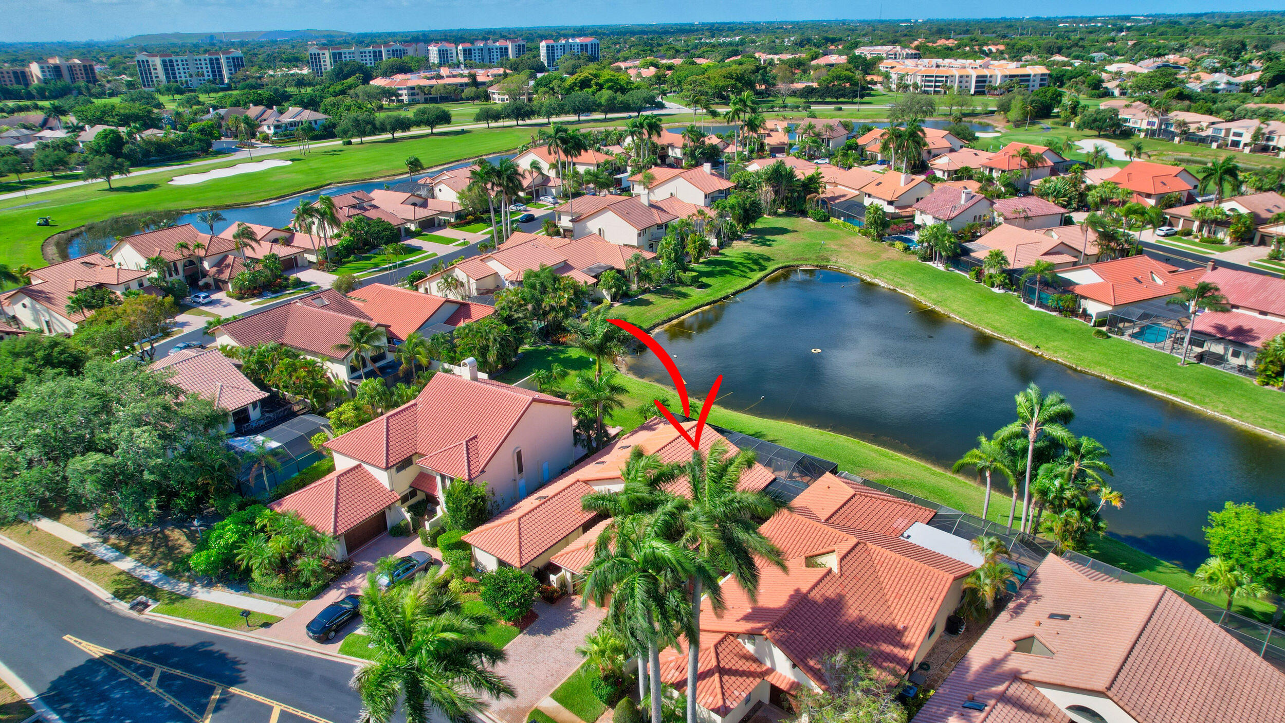 22585 Esplanada Drive Boca Raton, FL 33433 - Photo 38 of 83 Aerial view of house/pond
