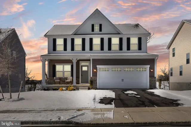 a front view of a house with yard