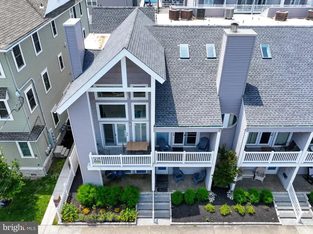 a front view of a multi story building