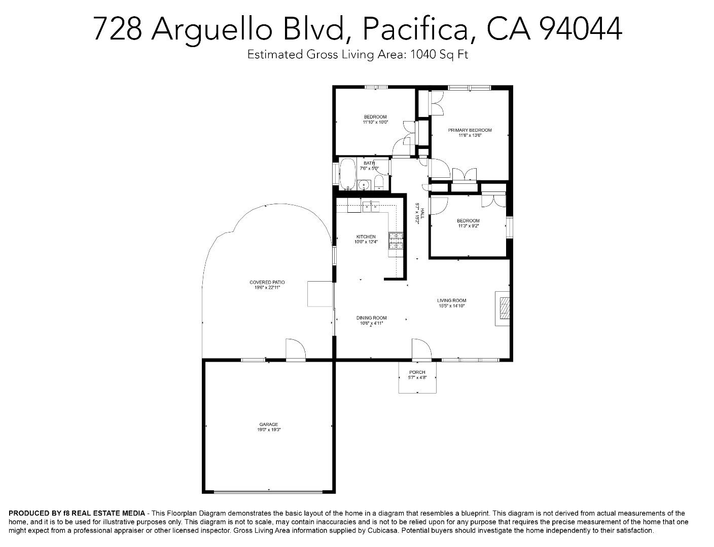 728 Arguello Boulevard Pacifica, CA 94044 - Photo 34 of 34 a picture of a floor plan