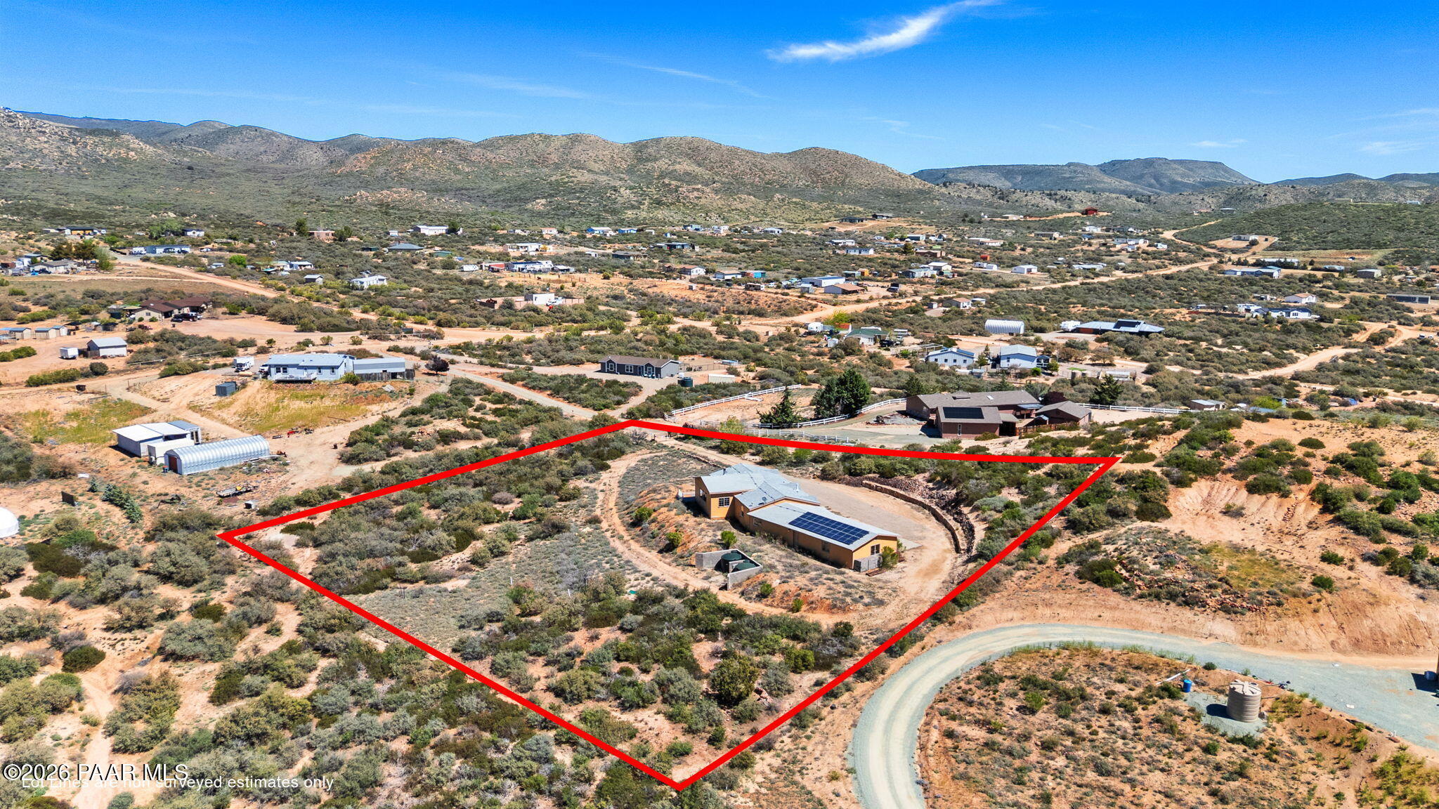 1670 Trinity Lane Dewey, AZ 86327 - Photo 34 of 39 34-Aerial (1) Lot Lines
