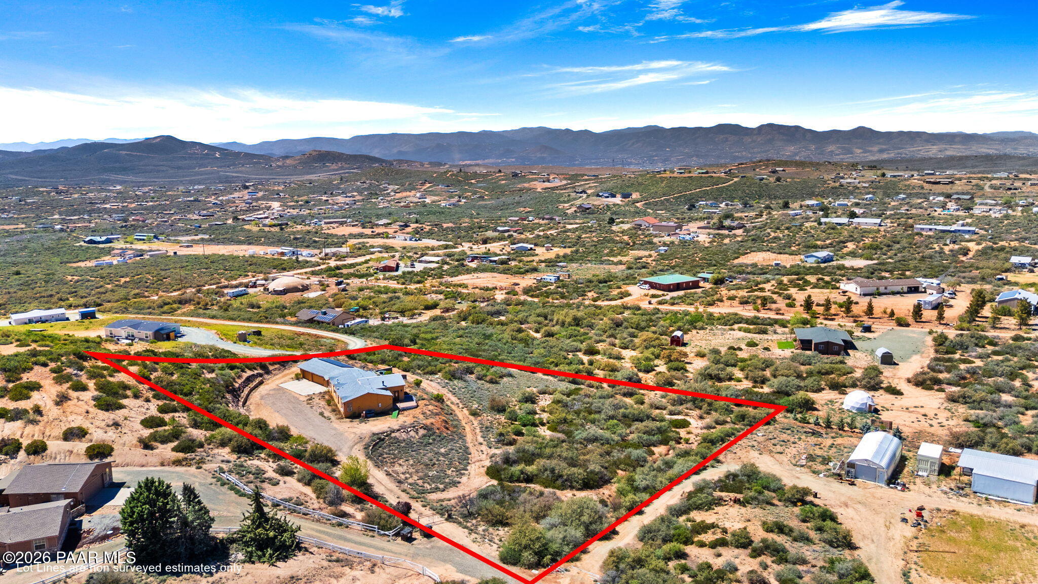 1670 Trinity Lane Dewey, AZ 86327 - Photo 36 of 39 36-Aerial (4) Lot Lines
