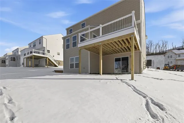 a view of a building with a road