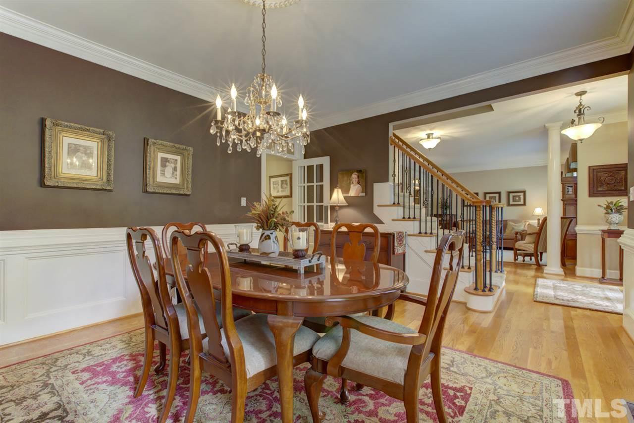 1009 Quiet Ridge Circle Raleigh, NC 27614 - Photo 5 of 30 Formal Dining Room with Beautiful Molding and Hardwoods