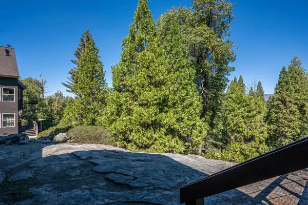 a view of a wooden bridge