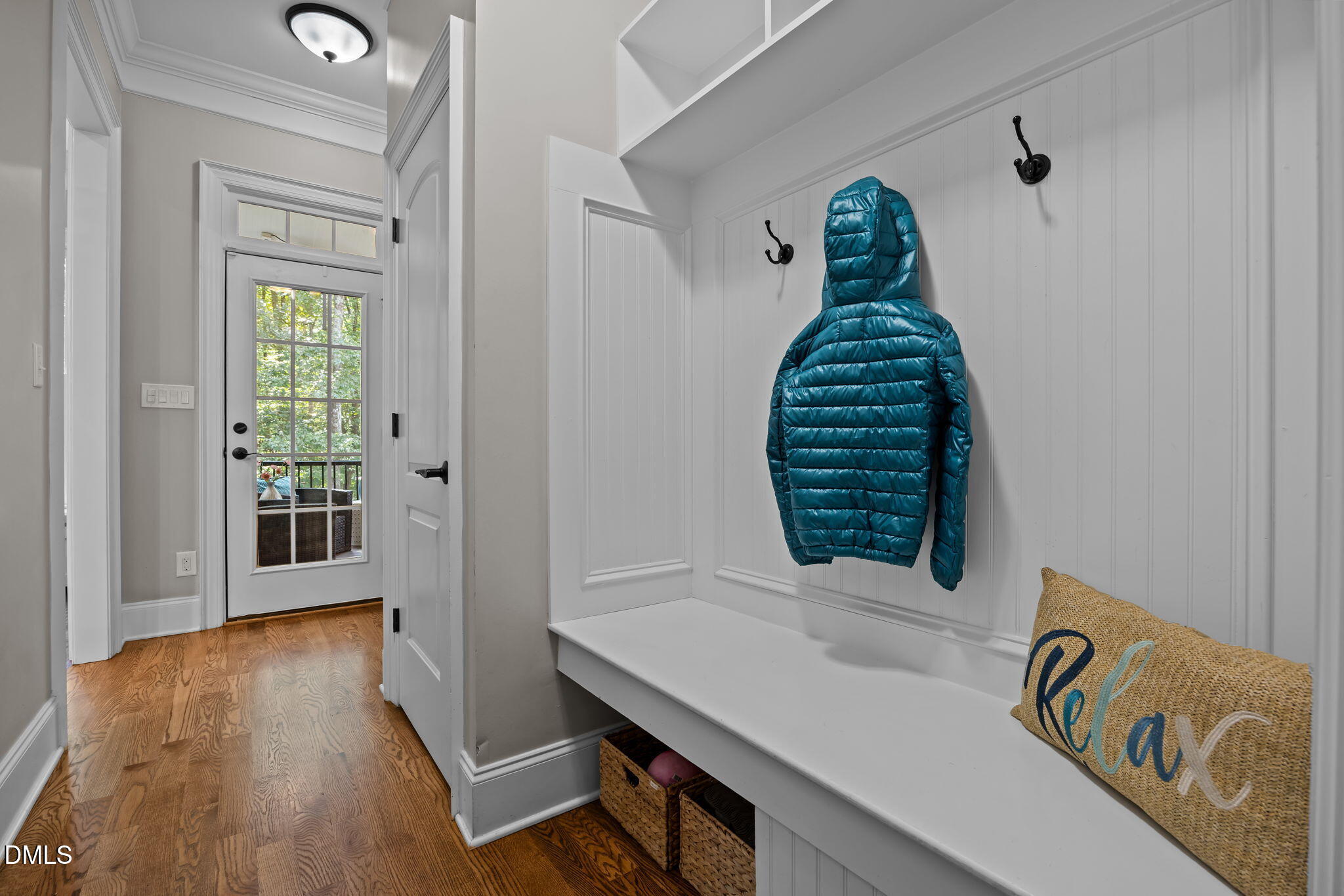 8802 Fidelis Lane Raleigh, NC 27613 - Photo 23 of 60 a view of entryway with wooden floor