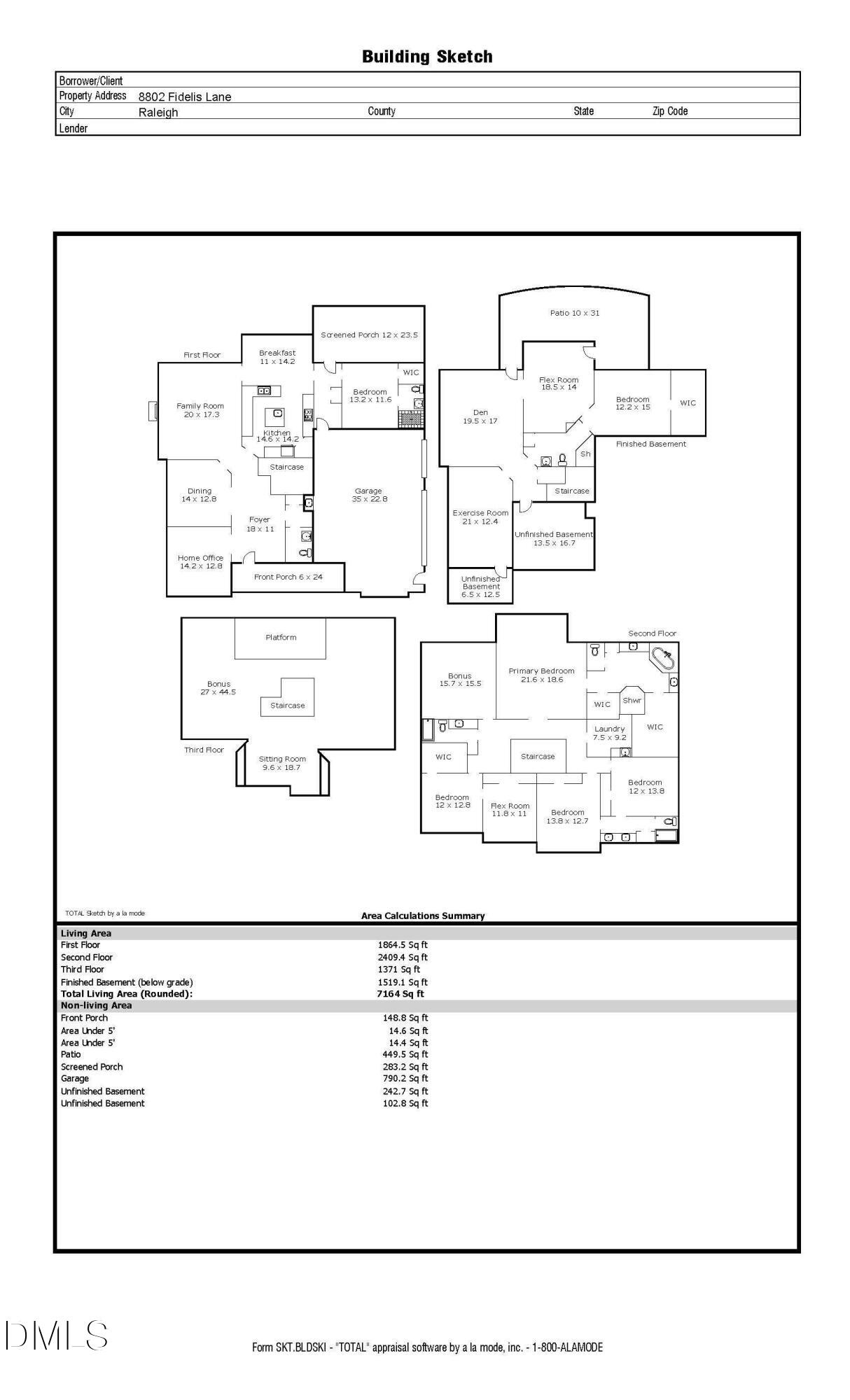 8802 Fidelis Lane Raleigh, NC 27613 - Photo 60 of 60 Floorplan