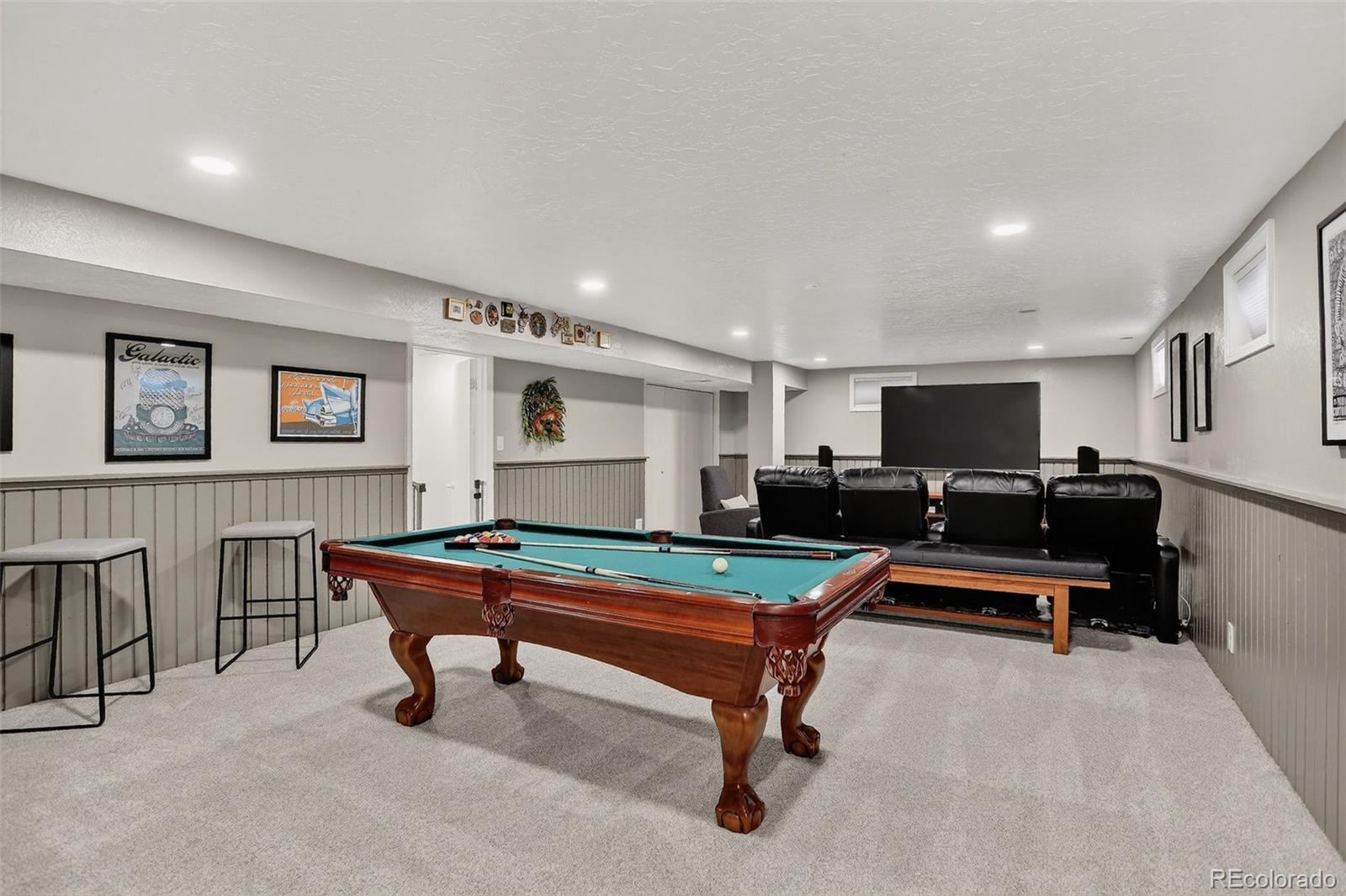 4595 West Lakeridge Road Denver, CO 80219 - Photo 23 of 50 a room with furniture pool table and windows