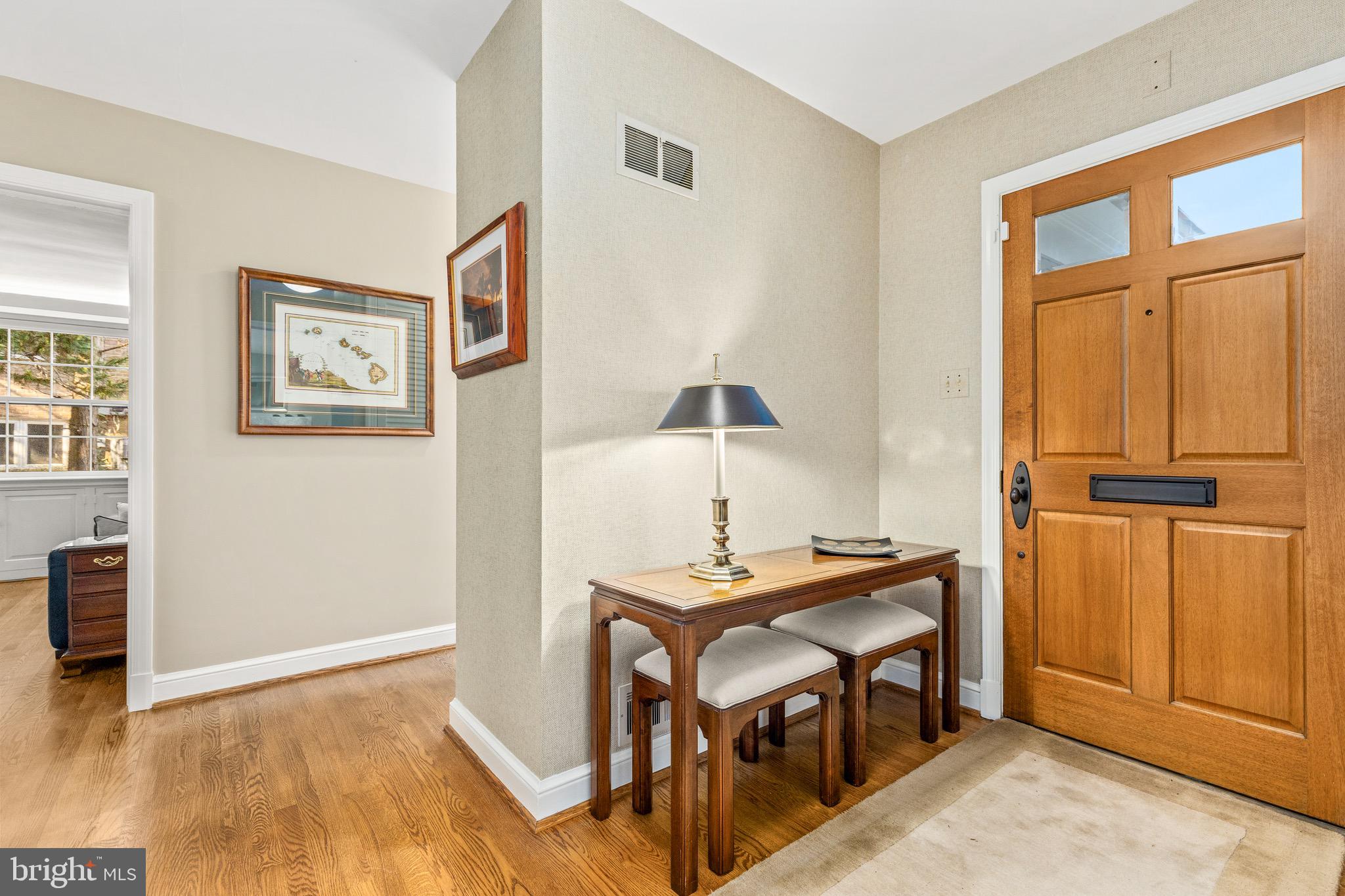 4225 50th Street Northwest Washington, DC 20016 - Photo 3 of 30 a view of a workspace with furniture and wooden floor