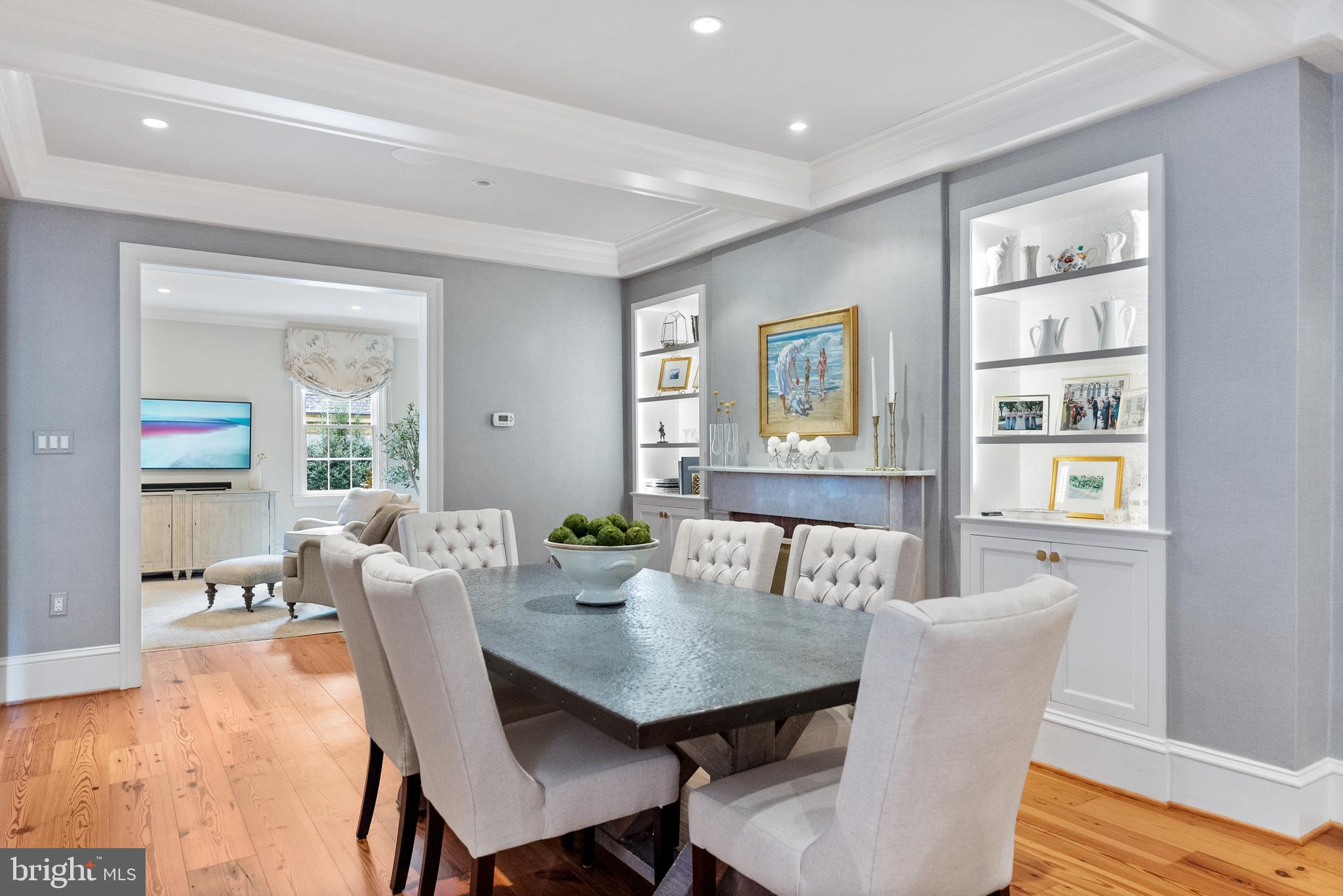 3403 O Street Northwest Washington, DC 20007 - Photo 9 of 35 a view of a dining room with furniture and wooden floor