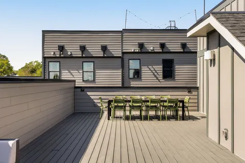 a terrace view with seating space