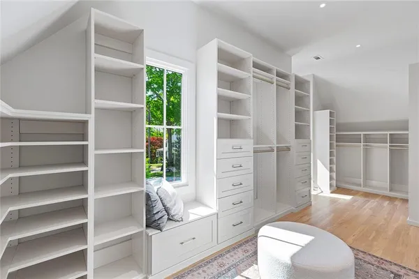 a view of a lake from a yard