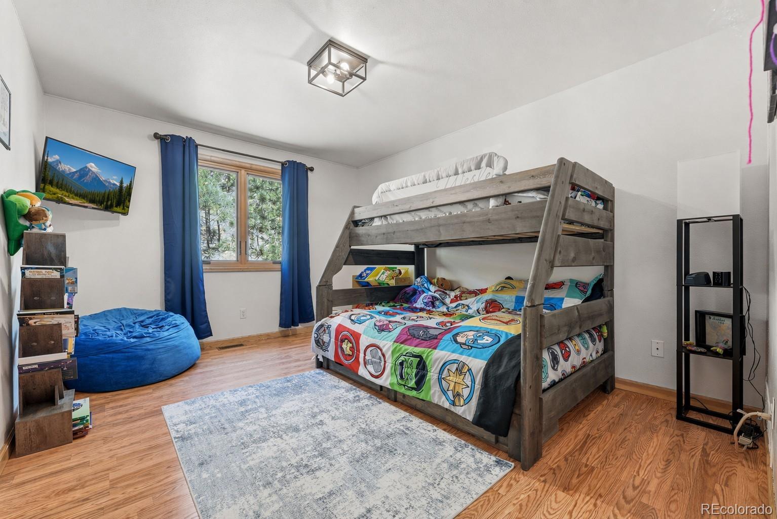 16687 Ouray Road West Pine, CO 80470 - Photo 25 of 49 a bedroom with a bed and a tv in it