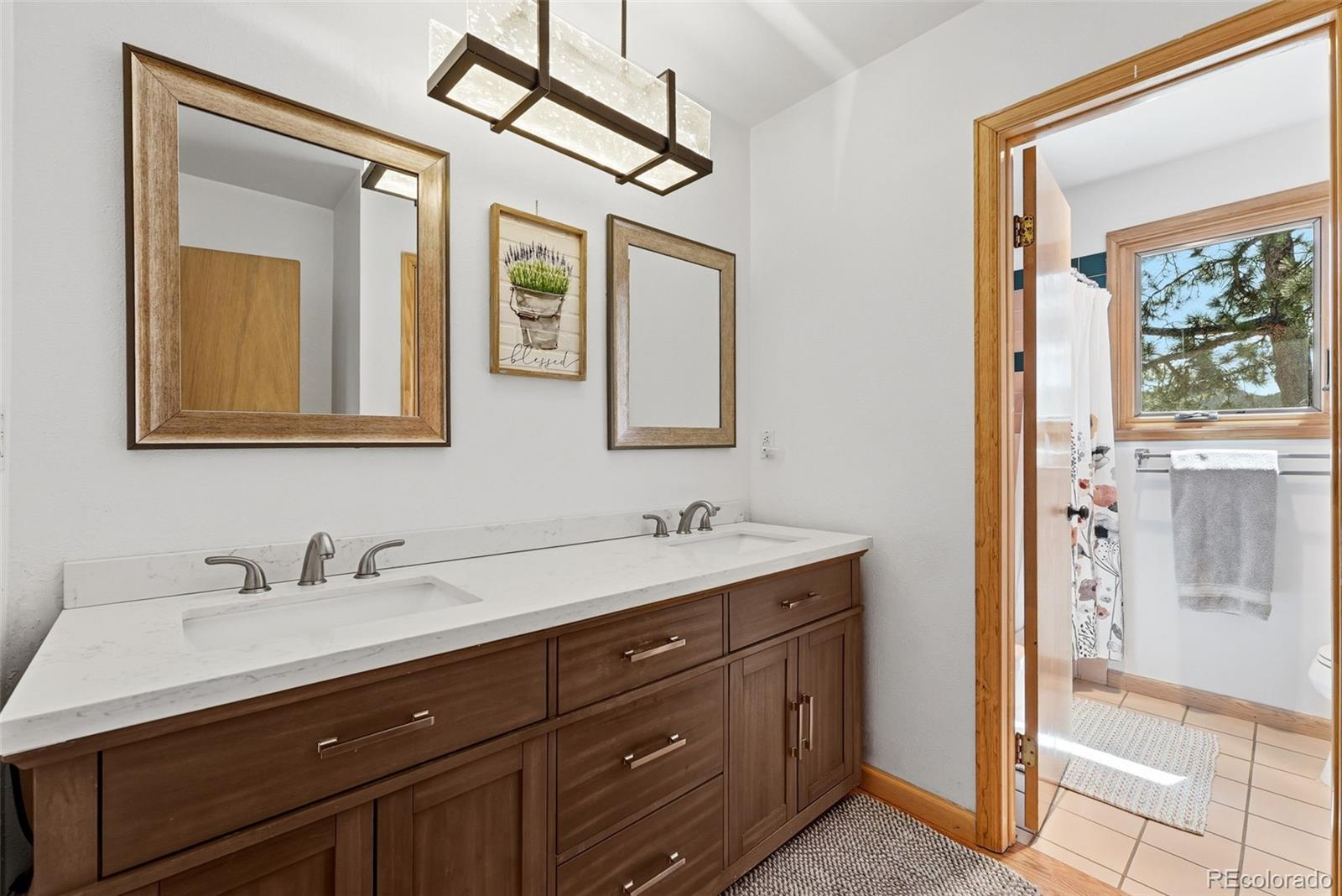 16687 Ouray Road West Pine, CO 80470 - Photo 27 of 49 a bathroom with a sink and a mirror