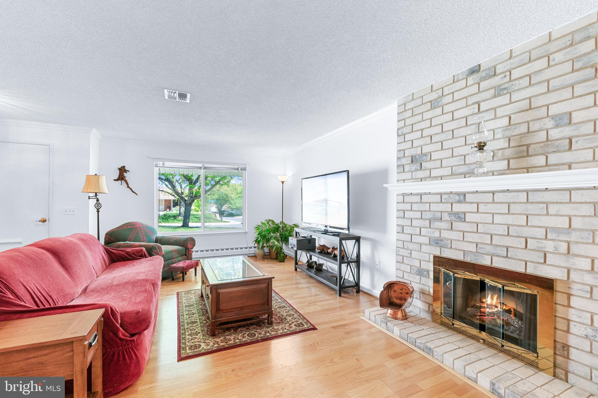 15400 Short Ridge Court, Unit 42A Silver Spring, MD 20906 - Photo 3 of 24 a living room with furniture and a fireplace