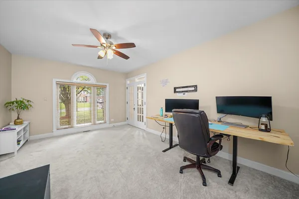 a workspace with a window