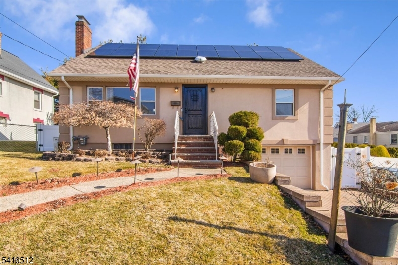 a front view of a house