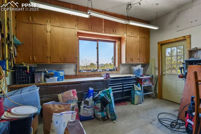 a room with storage and utility