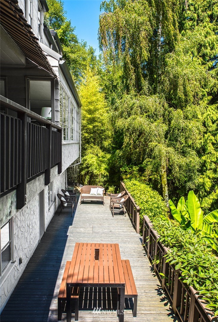 1668 East Boston Terrace Seattle, WA 98112 - Photo 21 of 24 a view of balcony with wooden floor and outdoor seating