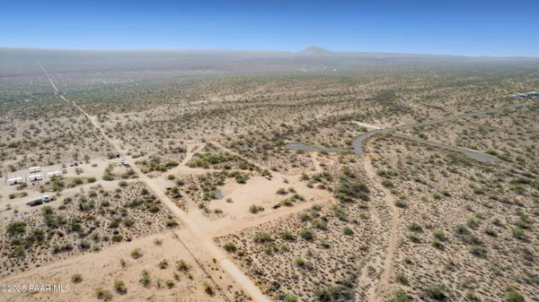 a view of a room with a mountain