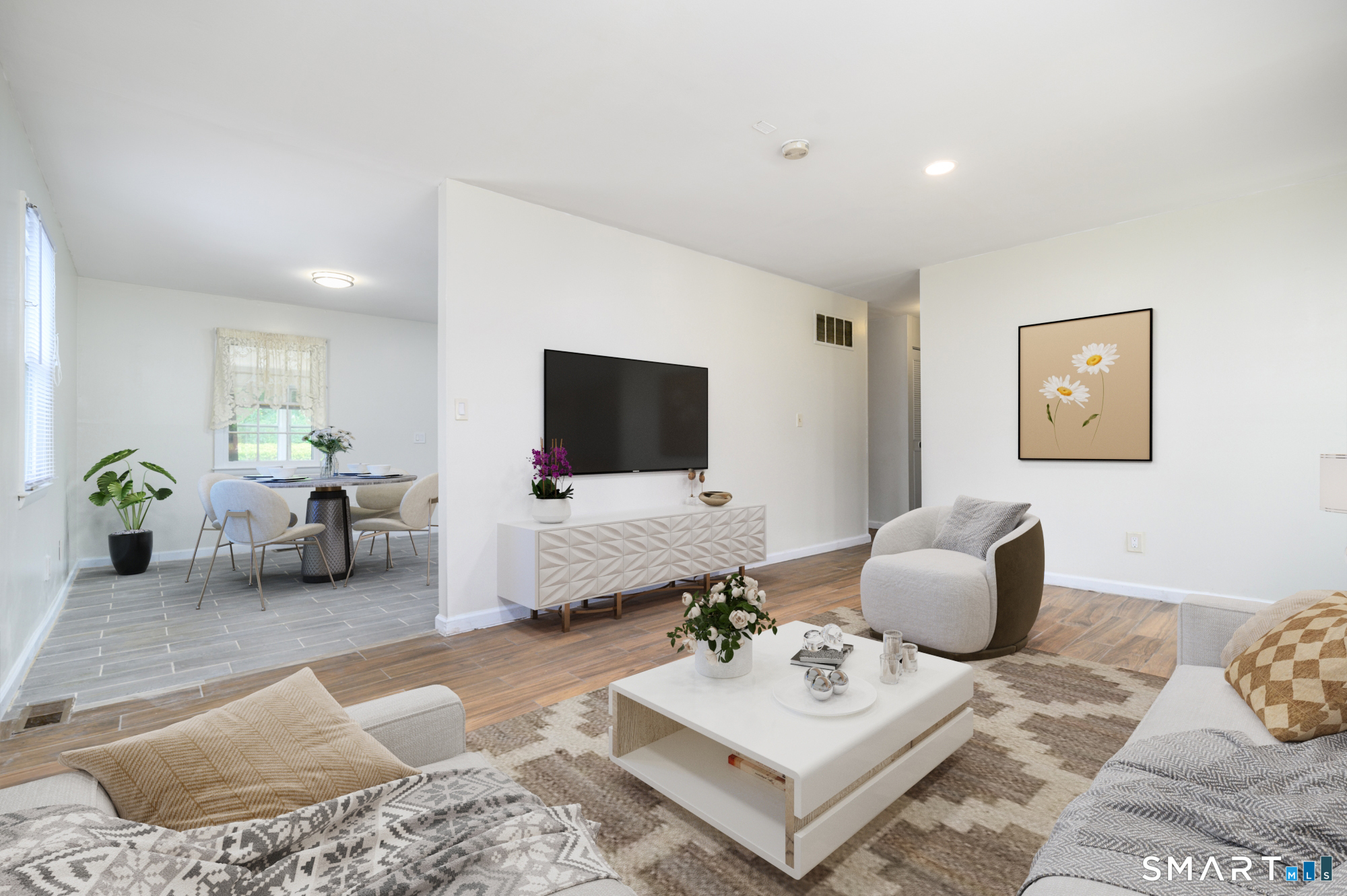 472 Anton Street Bridgeport, CT 06606 - Photo 6 of 23 a living room with furniture and a flat screen tv