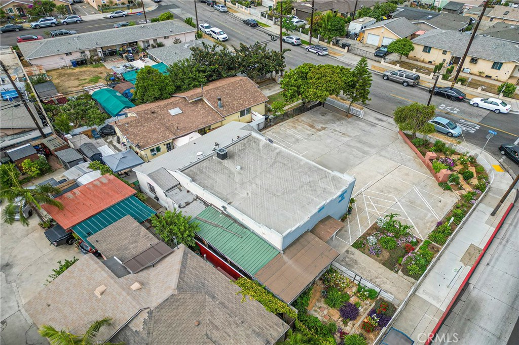 6408 Perry Road Bell Gardens, CA 90201 - Photo 27 of 32 an aerial view of a house with a garden