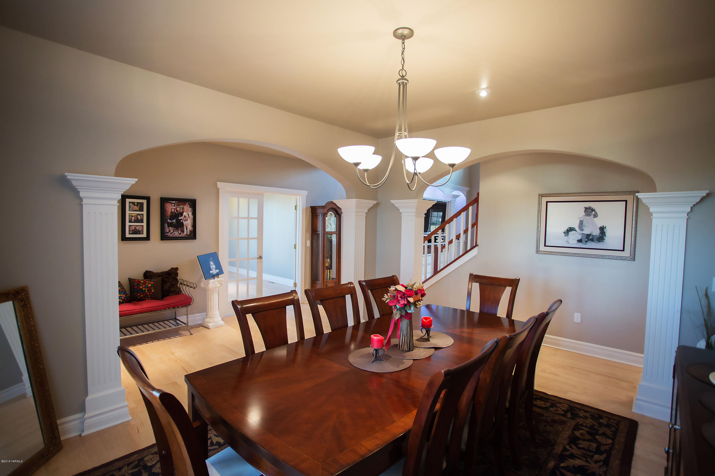 14750 Fisk Road Yakima, WA 98908 - Photo 7 of 35 a view of a dining room with furniture and chandelier