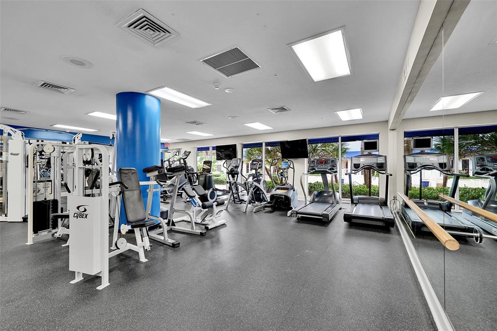 6001 North Ocean Drive, Unit 403 Hollywood, FL 33019 - Photo 47 of 58 a view of a room with gym equipment
