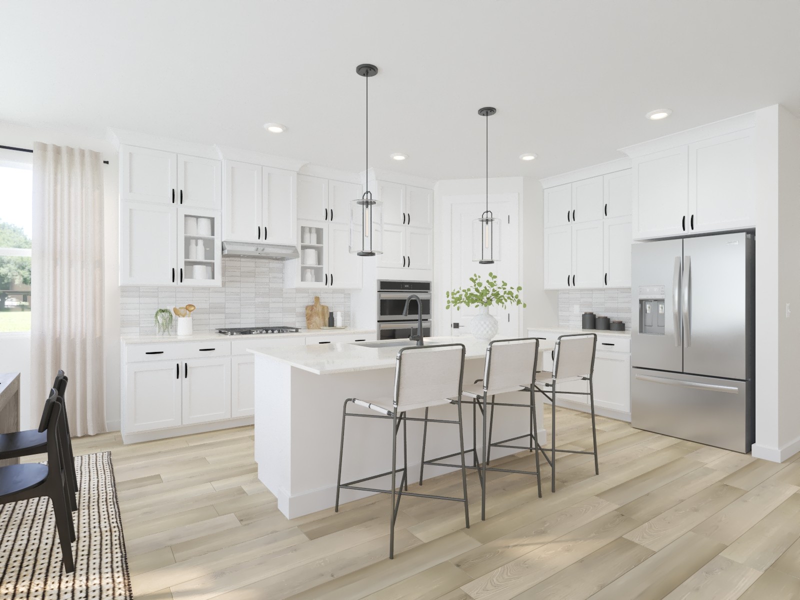 2022 Riley Pk Drive Franklin, TN 37064 - Photo 8 of 11 a kitchen with white cabinets stainless steel appliances and a dining table