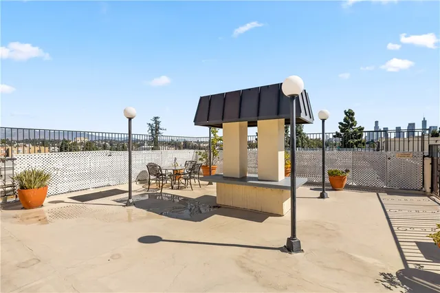 a view of a city with tall buildings in the background