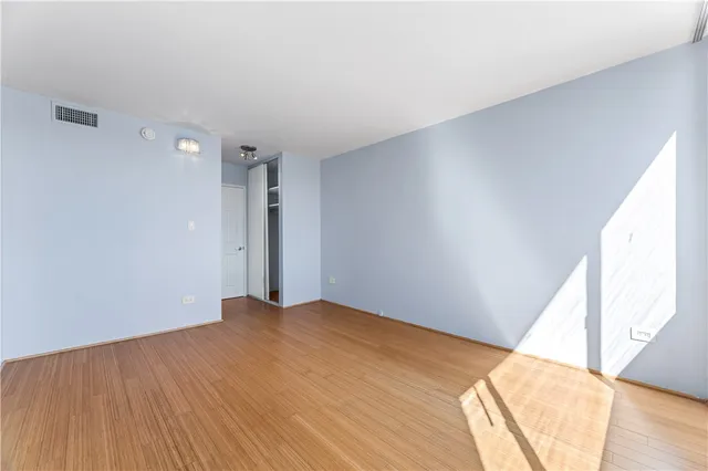 a view of an empty room and window