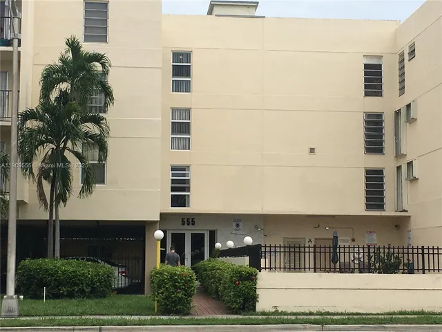 a front view of a building