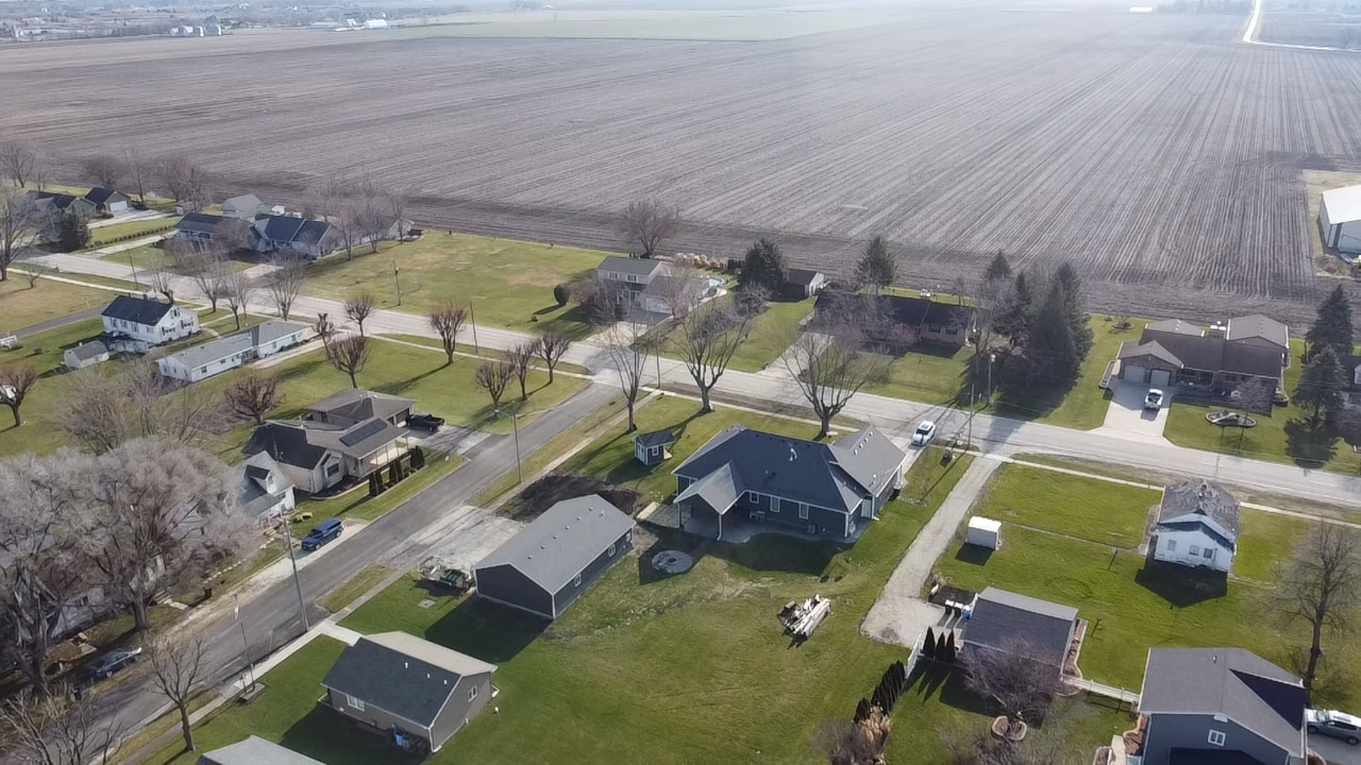 330 East Rice Street Gardner, IL 60424 - Photo 43 of 45 an aerial view of a house with a swimming pool