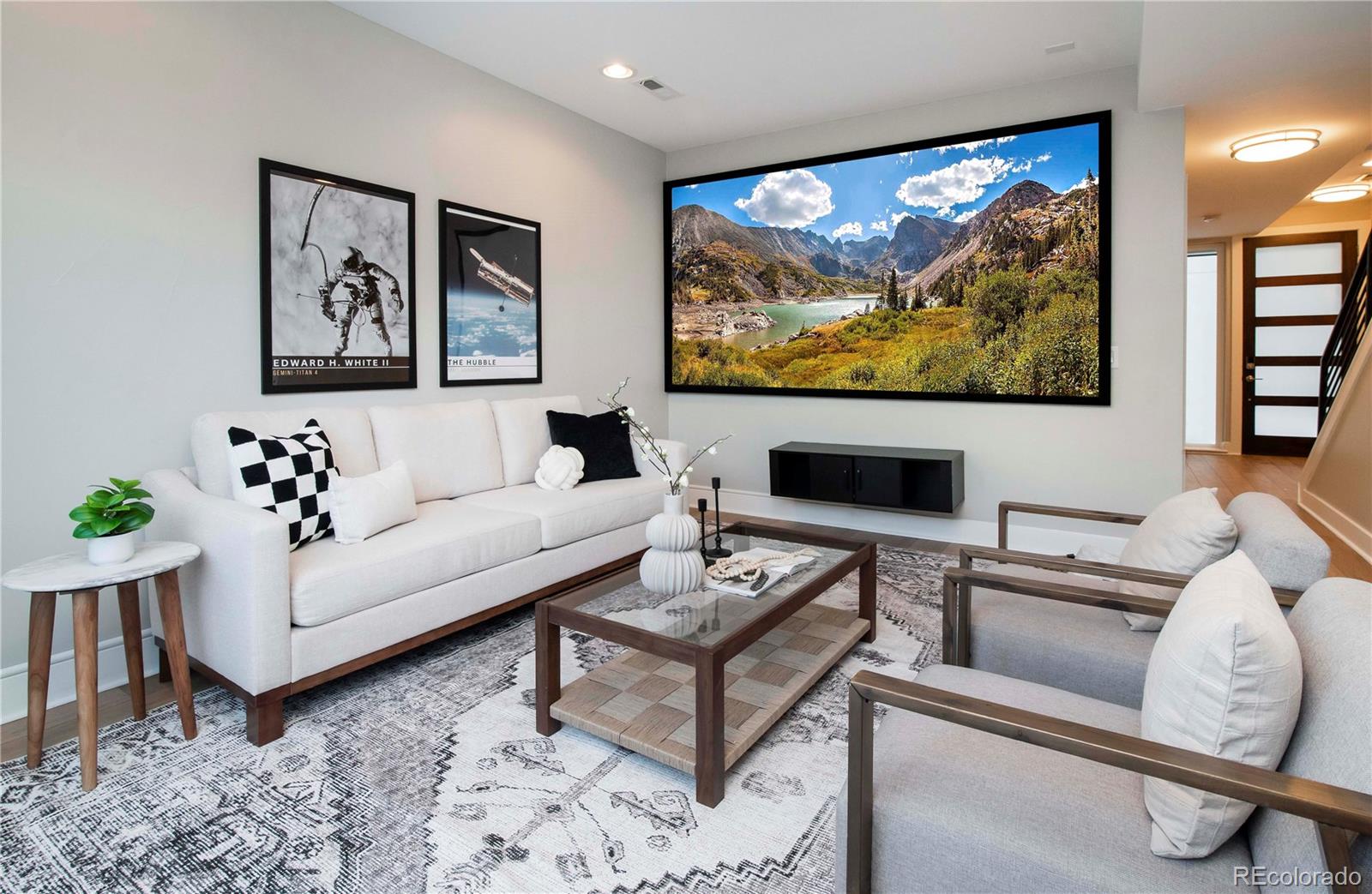 1933 Grove Street Denver, CO 80204 - Photo 8 of 29 a living room with furniture and a flat screen tv