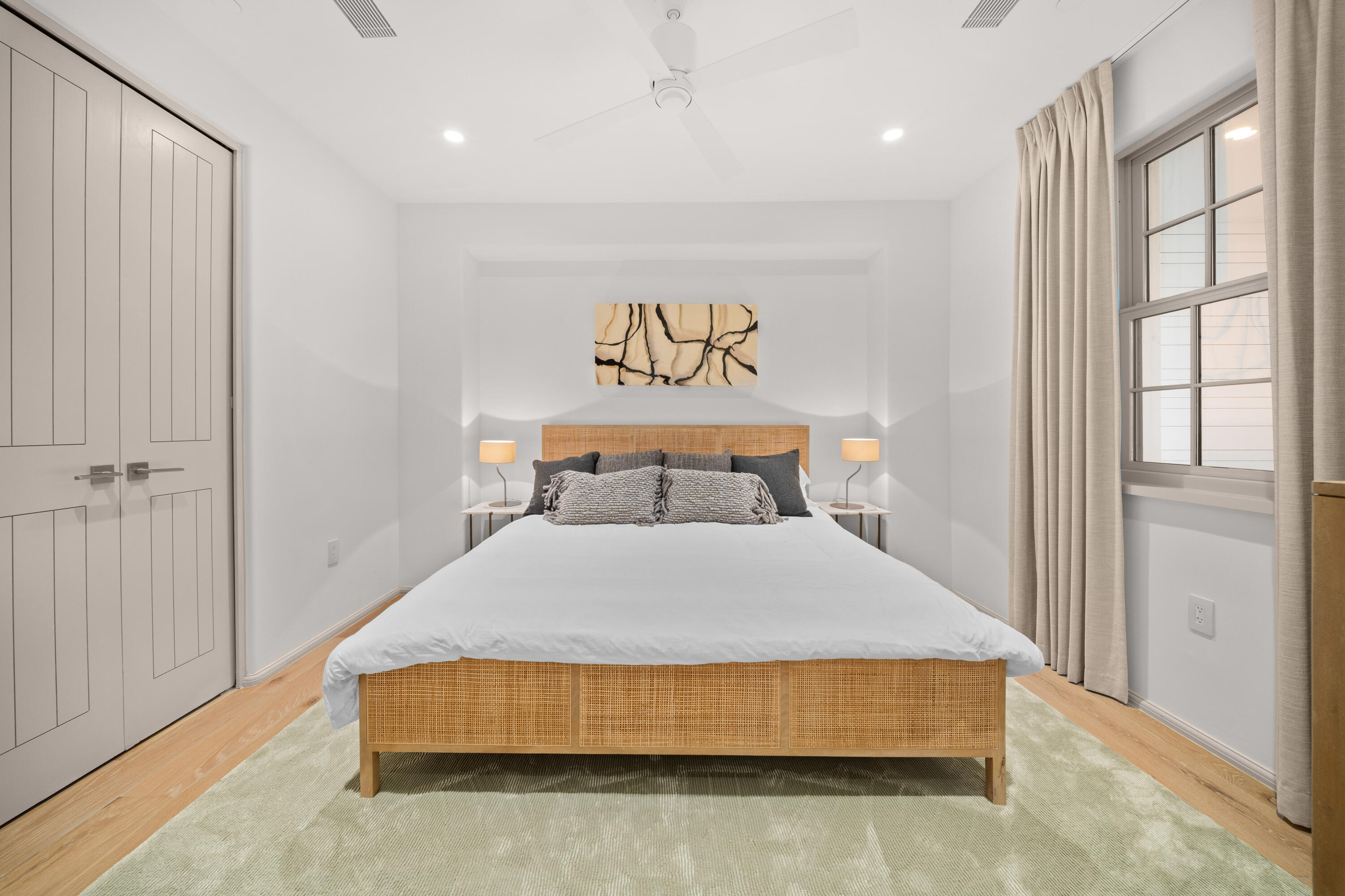 45 West Solaire Way Inlet Beach, Unit 107 Inlet Beach, FL 32461 - Photo 16 of 47 a bedroom with a bed and window