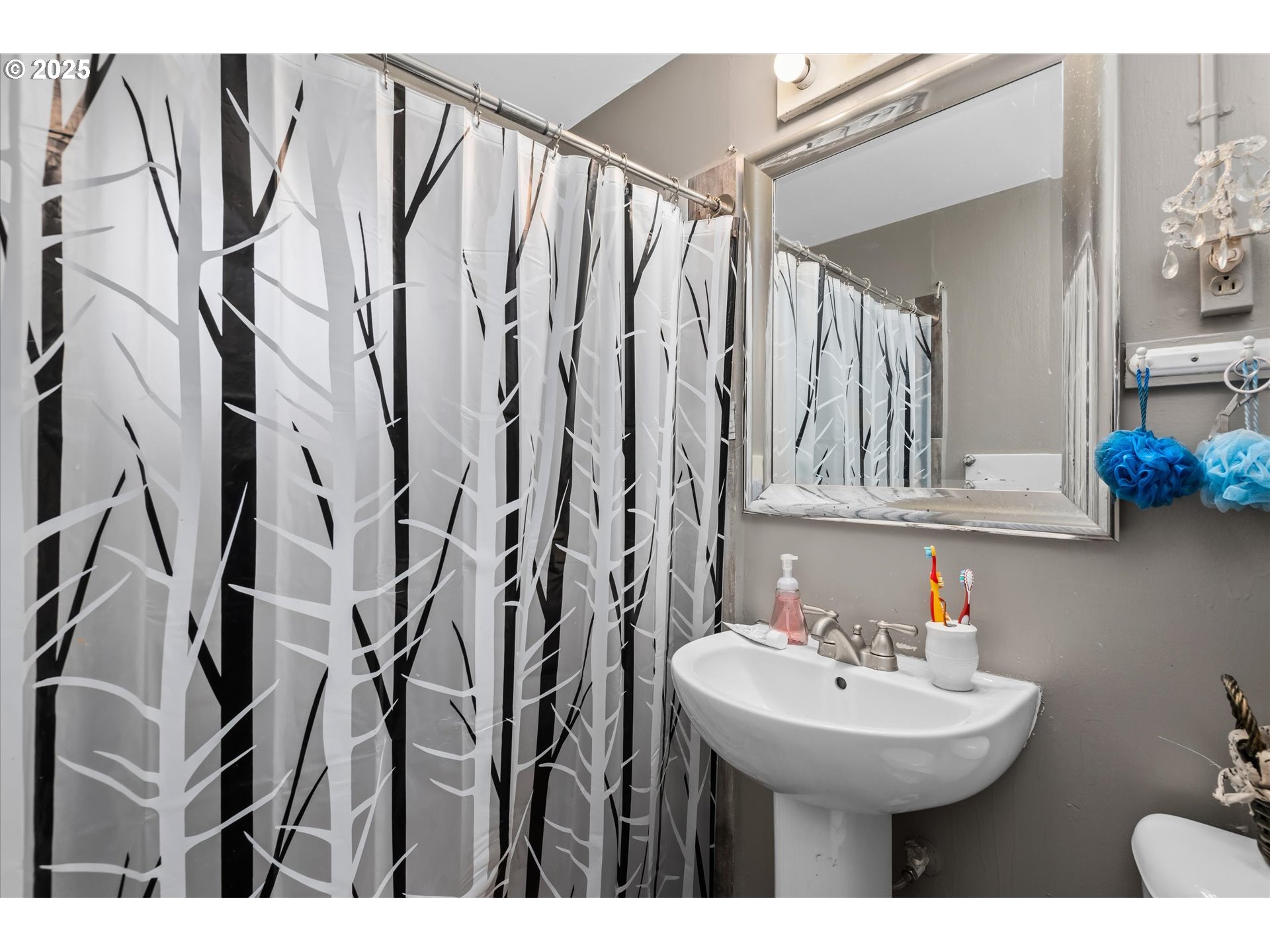 465 25th Street Springfield, OR 97477 - Photo 17 of 32 a bathroom with a sink and mirror