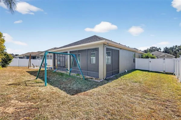 a backyard of a house
